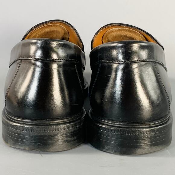 COMMON PROJECTS Size 12 Black Leather Slip On Penny Loafers - Picture 3 of 10